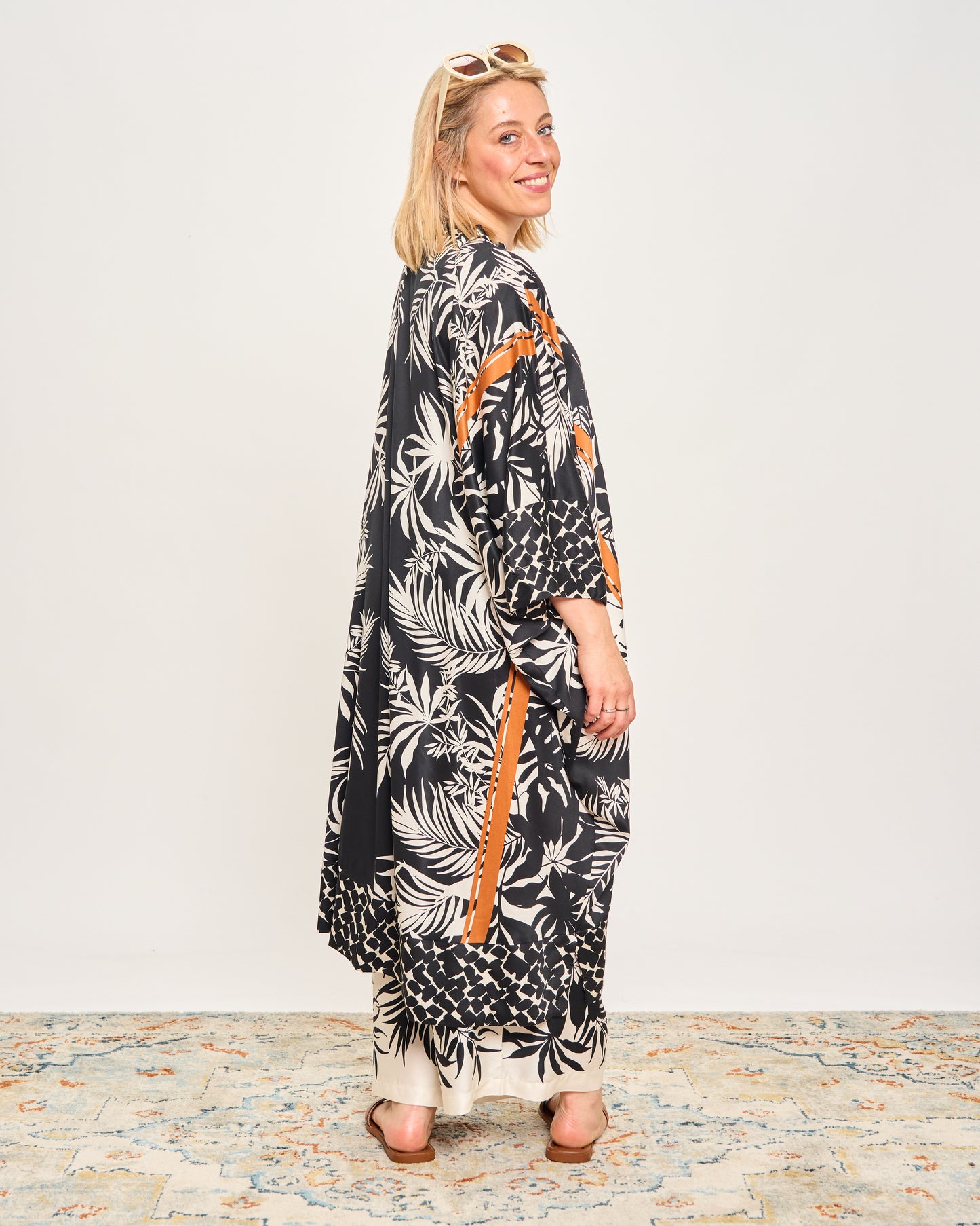 Long Patterned Shirt Dress