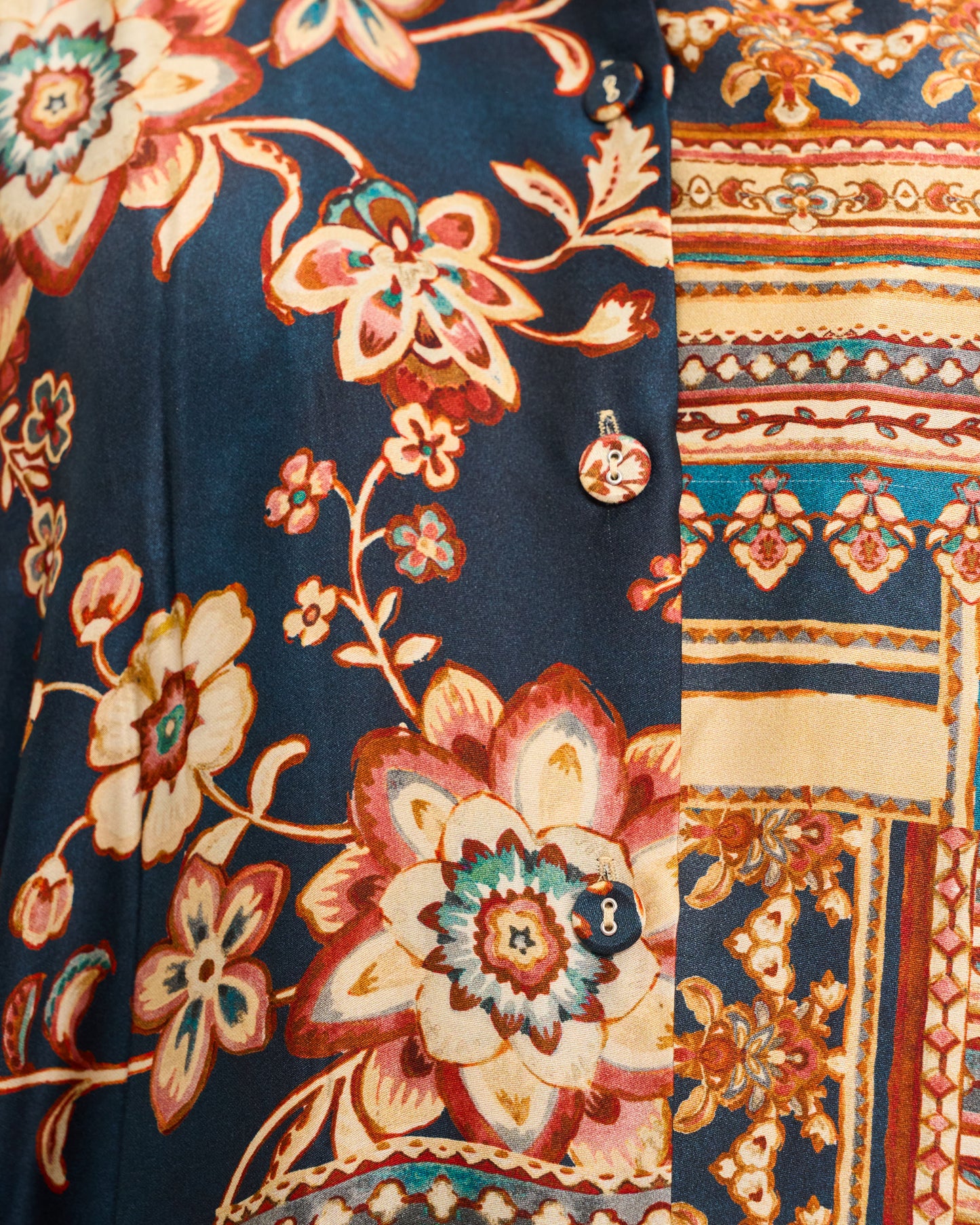Long Patterned Shirt Dress