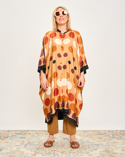 Long Patterned Shirt Dress