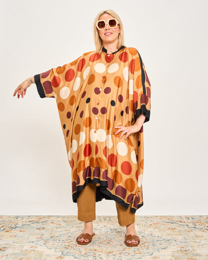 Long Patterned Shirt Dress