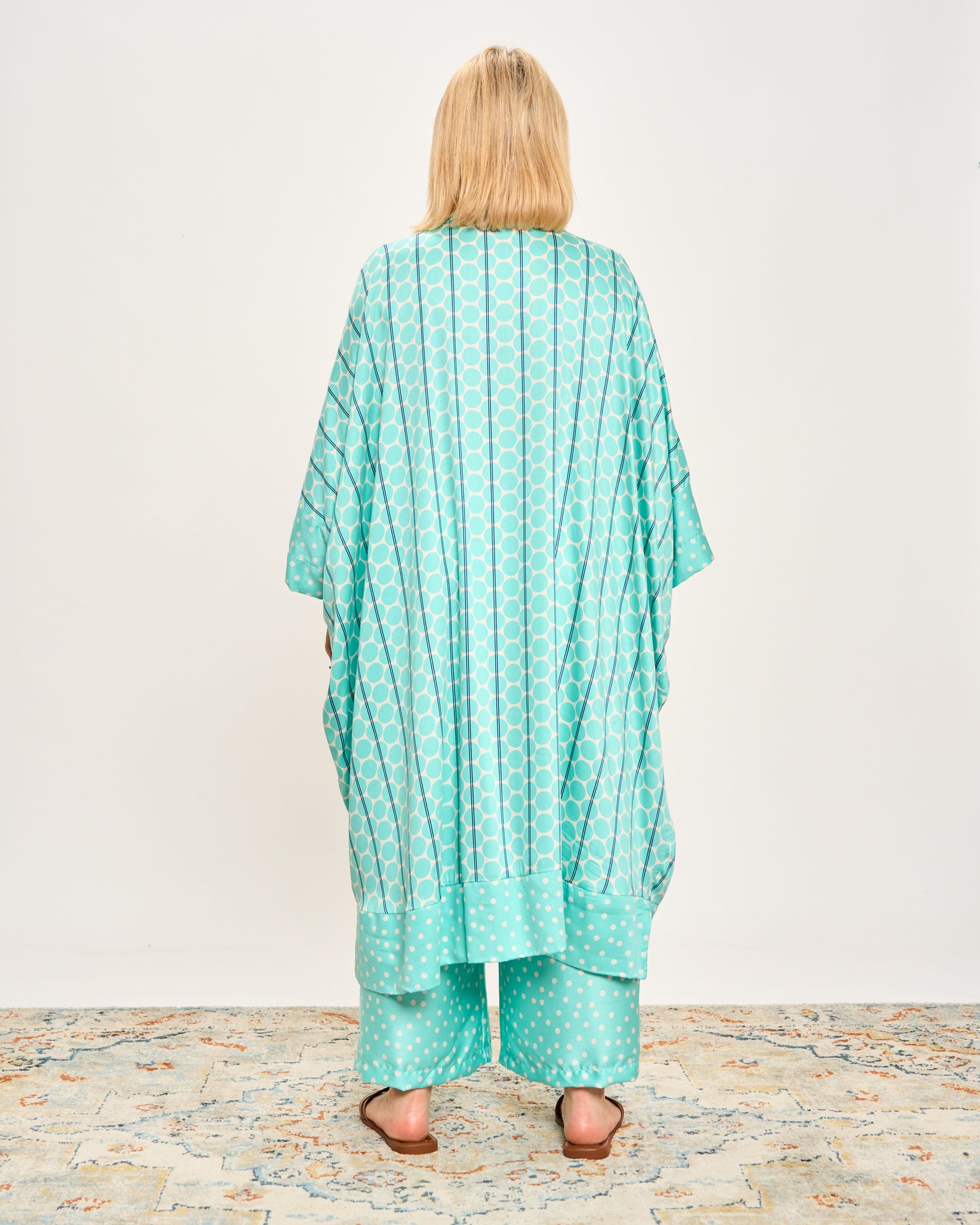 Long Patterned Shirt Dress