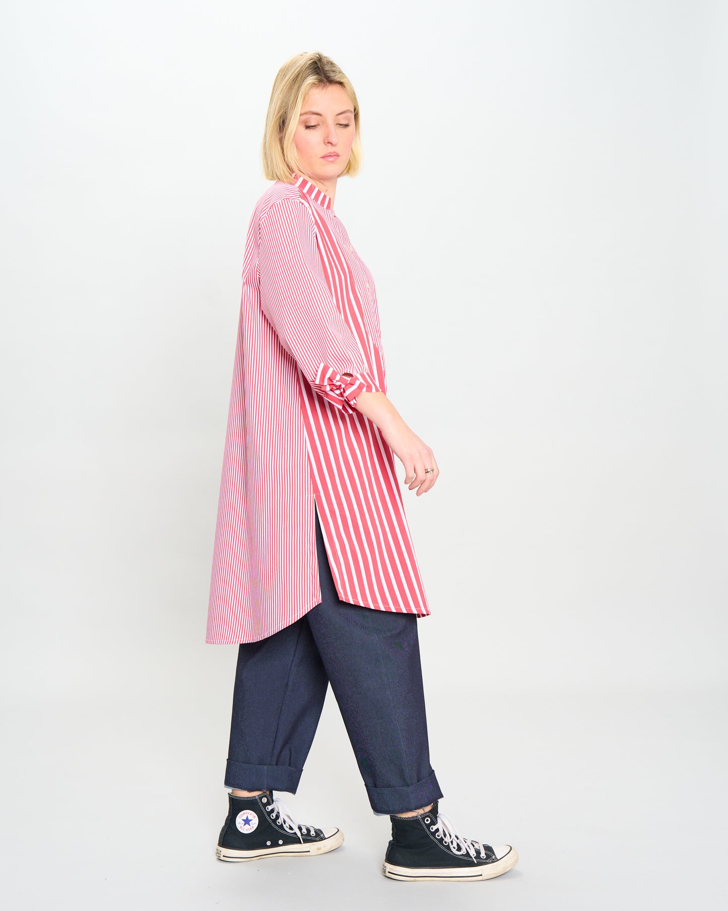 Camicia Over a Righe