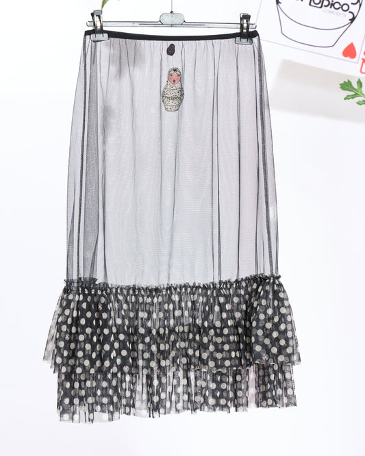 Sottogonna in Tulle Stampa Pois