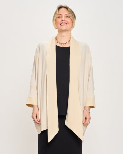 Shawl Collar Cardigan in Double Fabric