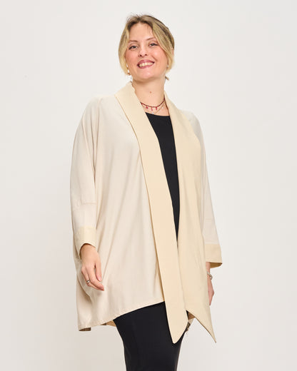 Shawl Collar Cardigan in Double Fabric