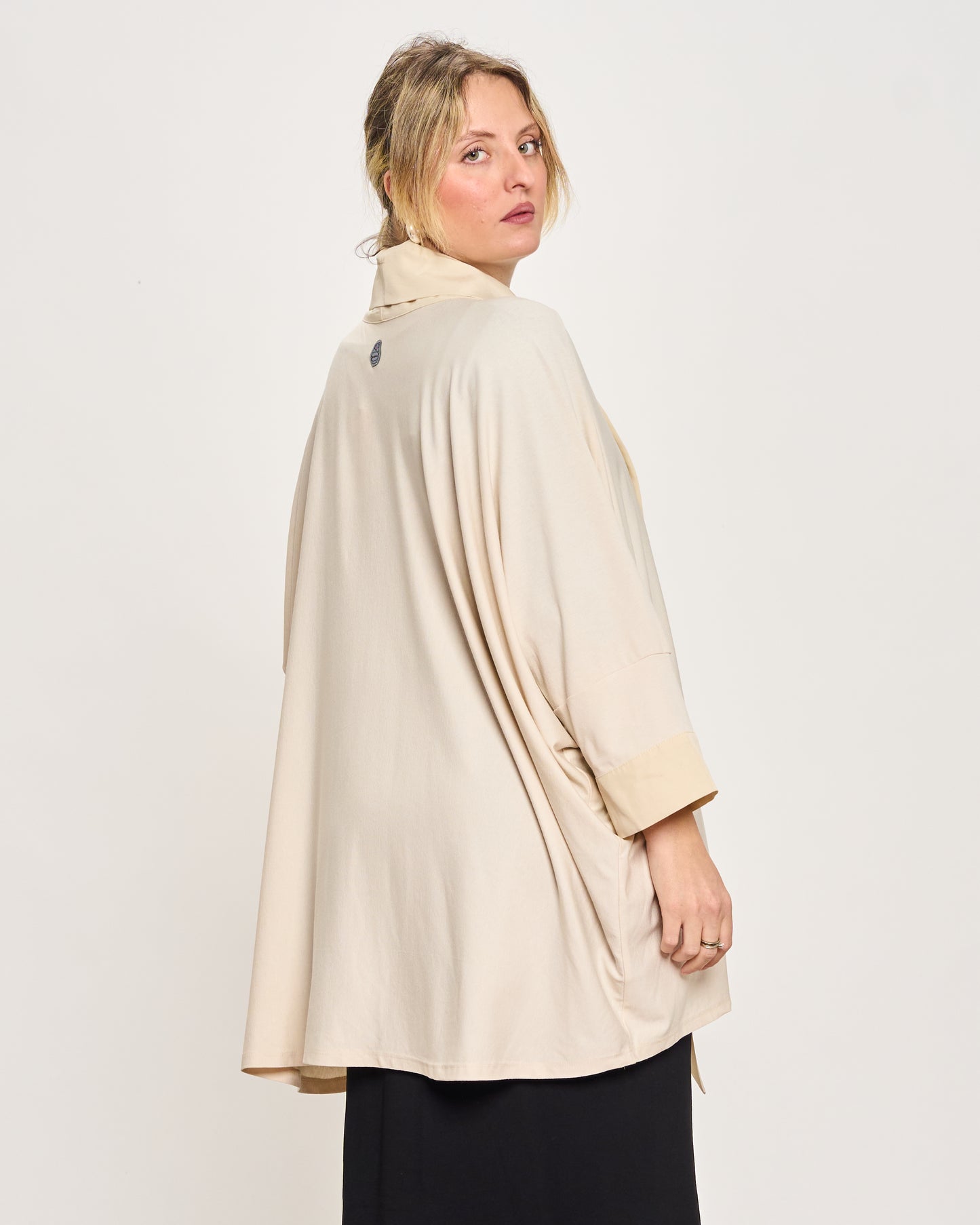 Shawl Collar Cardigan in Double Fabric