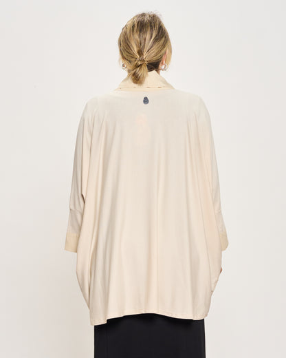 Shawl Collar Cardigan in Double Fabric