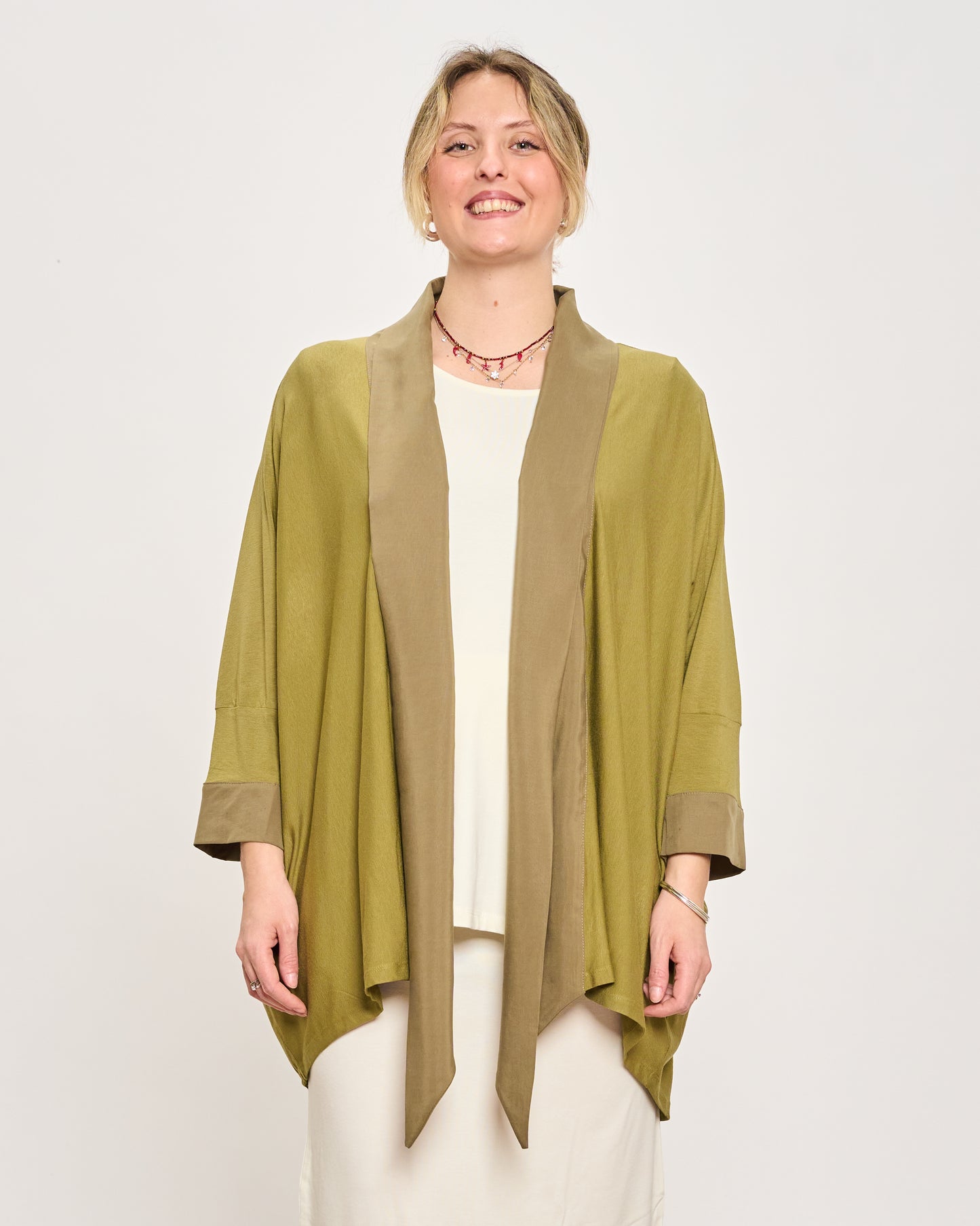 Shawl Collar Cardigan in Double Fabric