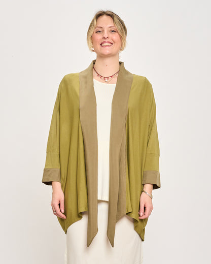 Shawl Collar Cardigan in Double Fabric