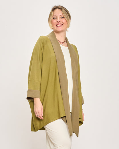 Shawl Collar Cardigan in Double Fabric