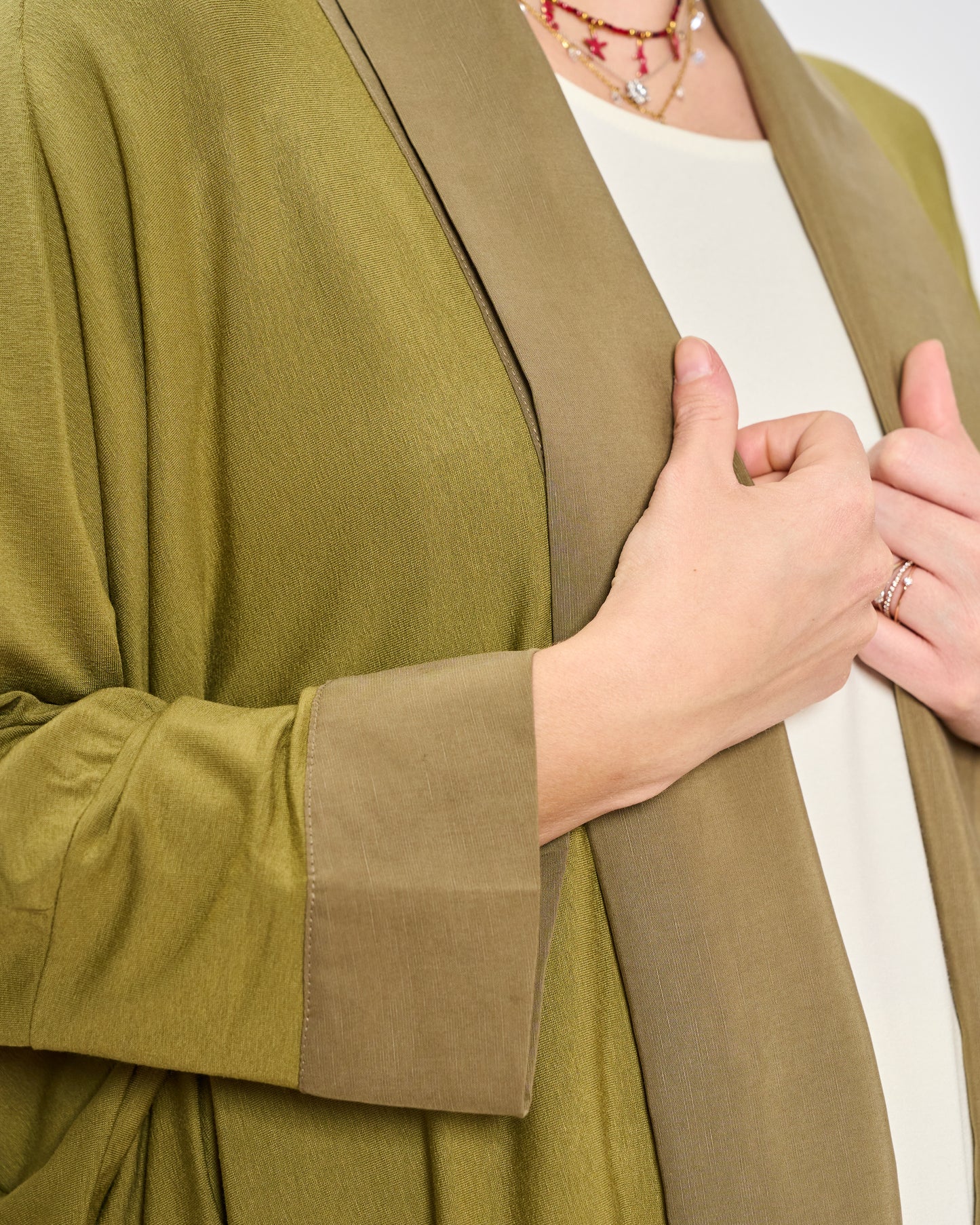 Shawl Collar Cardigan in Double Fabric