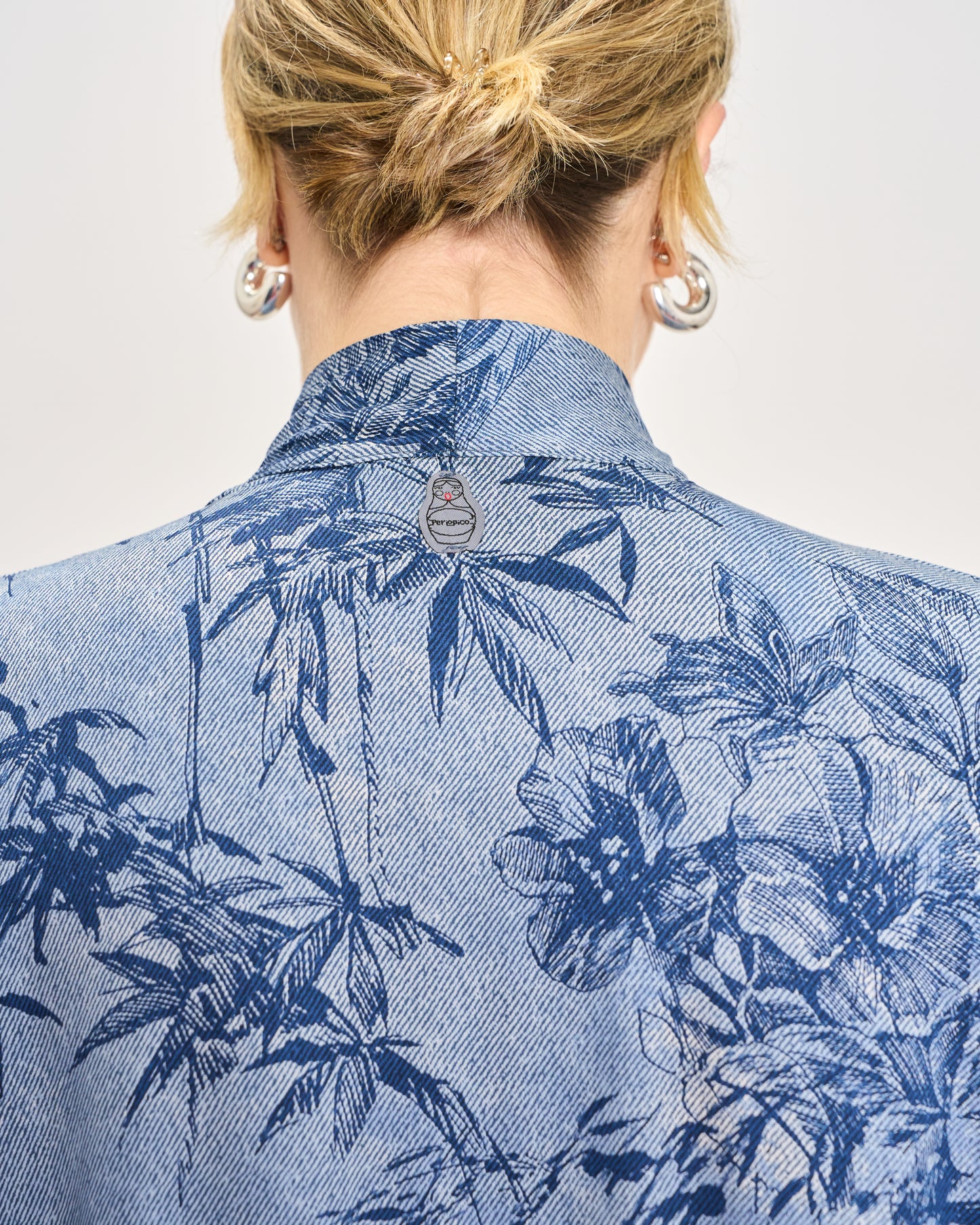 Long Viscose Patterned Shirt