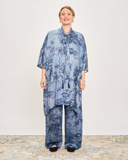 Long Viscose Patterned Shirt