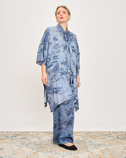 Long Viscose Patterned Shirt