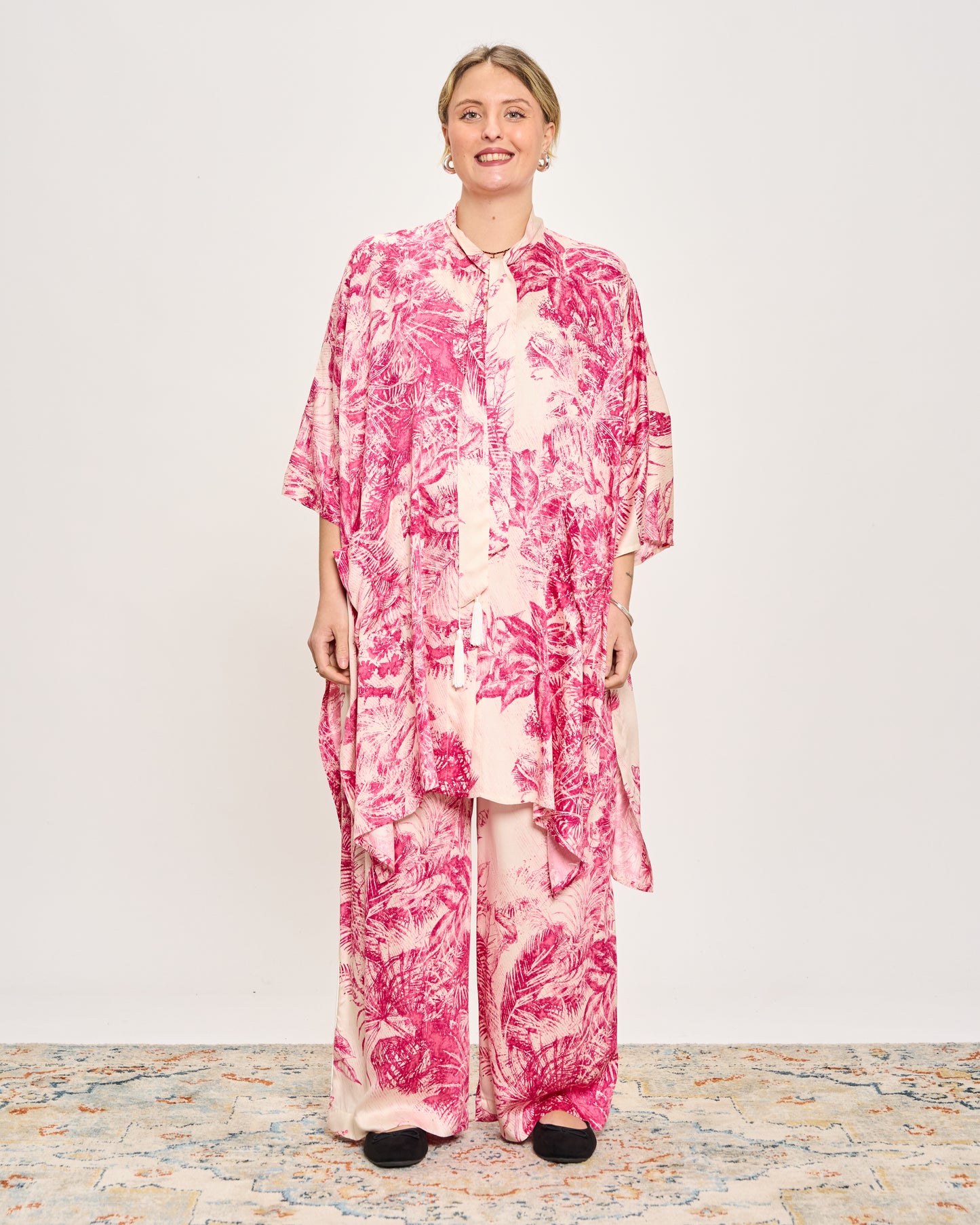 Long Viscose Patterned Shirt