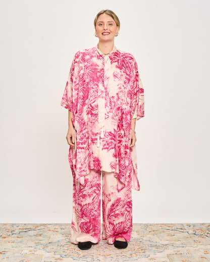 Long Viscose Patterned Shirt