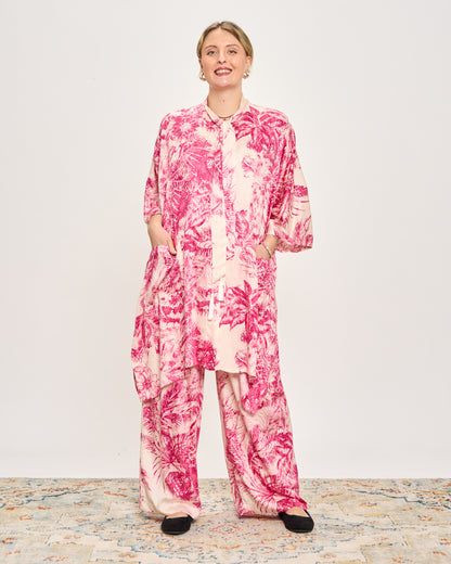 Long Viscose Patterned Shirt