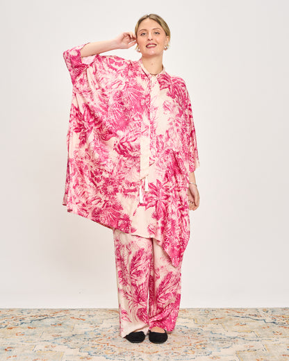 Long Viscose Patterned Shirt