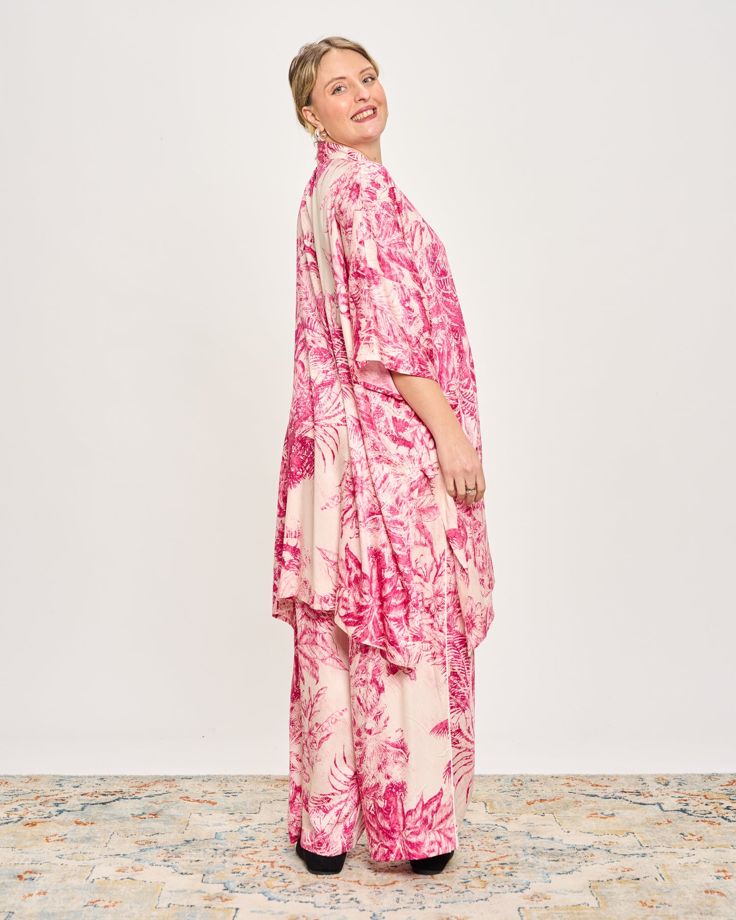 Long Viscose Patterned Shirt