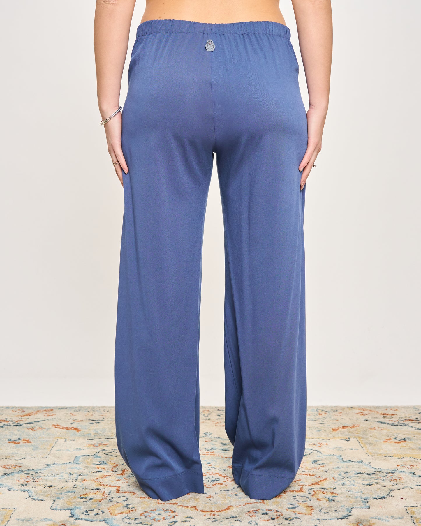Straight Stretch Viscose Trousers