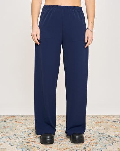 Straight Stretch Viscose Trousers