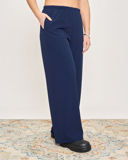 Straight Stretch Viscose Trousers