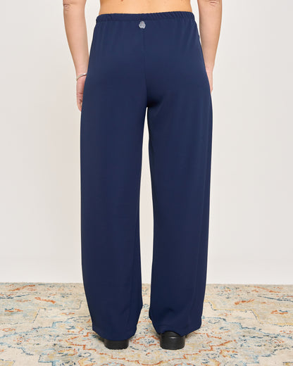 Straight Stretch Viscose Trousers