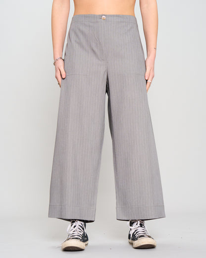 Straight Pinstripe Trousers
