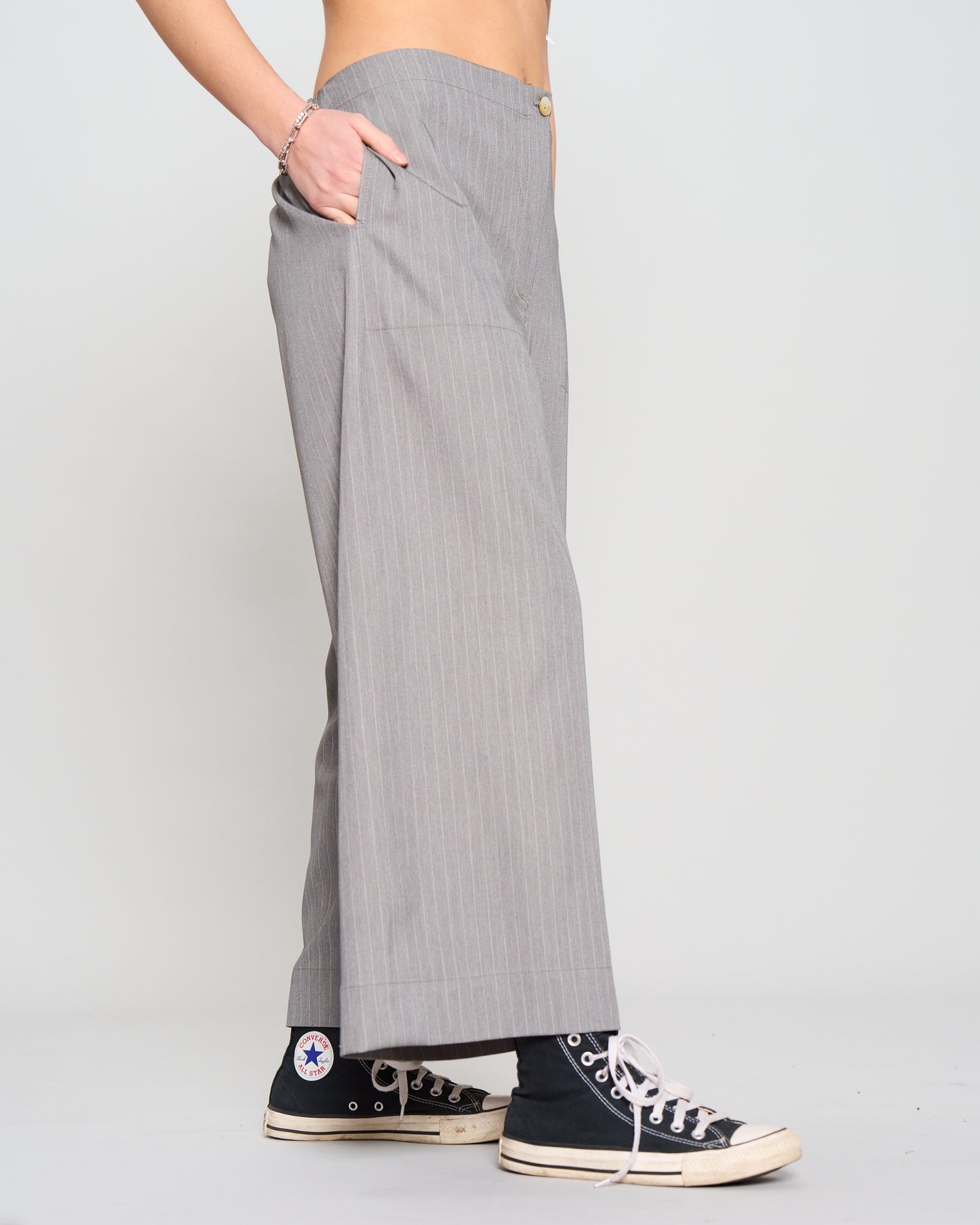Straight Pinstripe Trousers