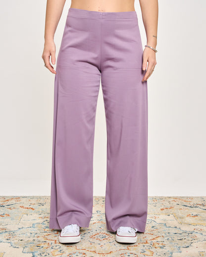 Straight Stretch Viscose Trousers