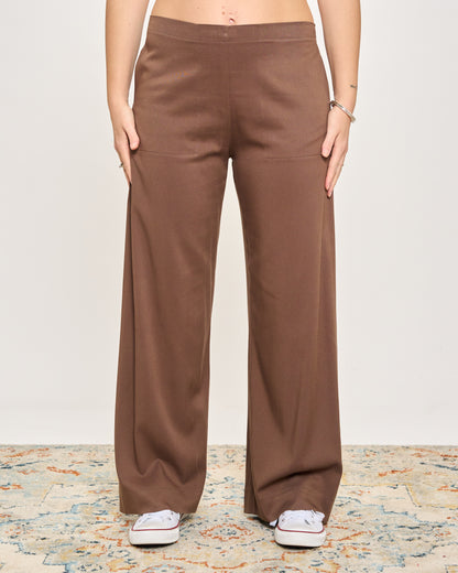 Straight Stretch Viscose Trousers