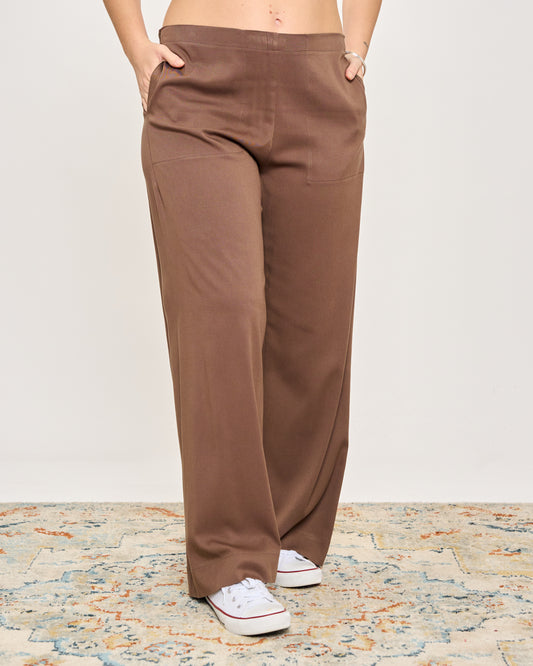Straight Stretch Viscose Trousers