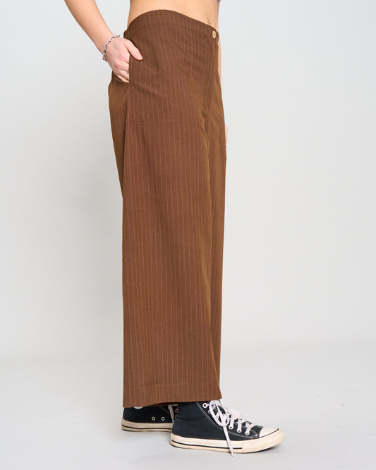 Straight Pinstripe Trousers