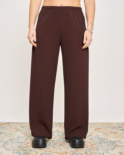 Straight Stretch Viscose Trousers