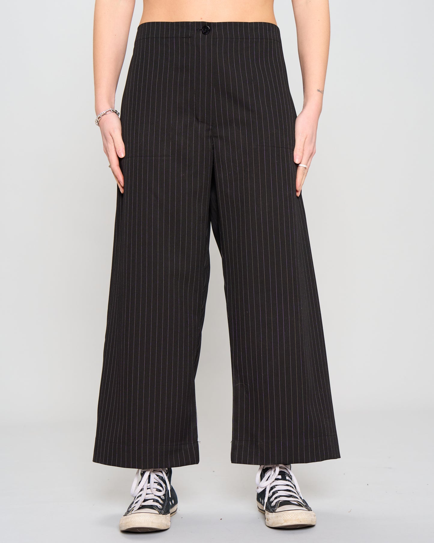Straight Pinstripe Trousers