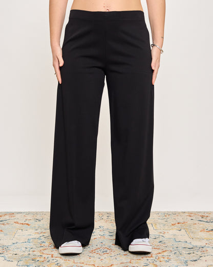 Straight Stretch Viscose Trousers