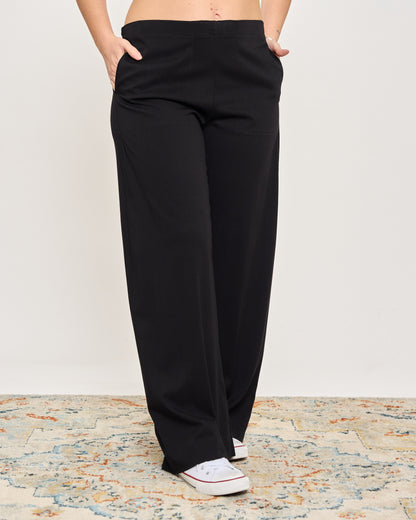 Straight Stretch Viscose Trousers