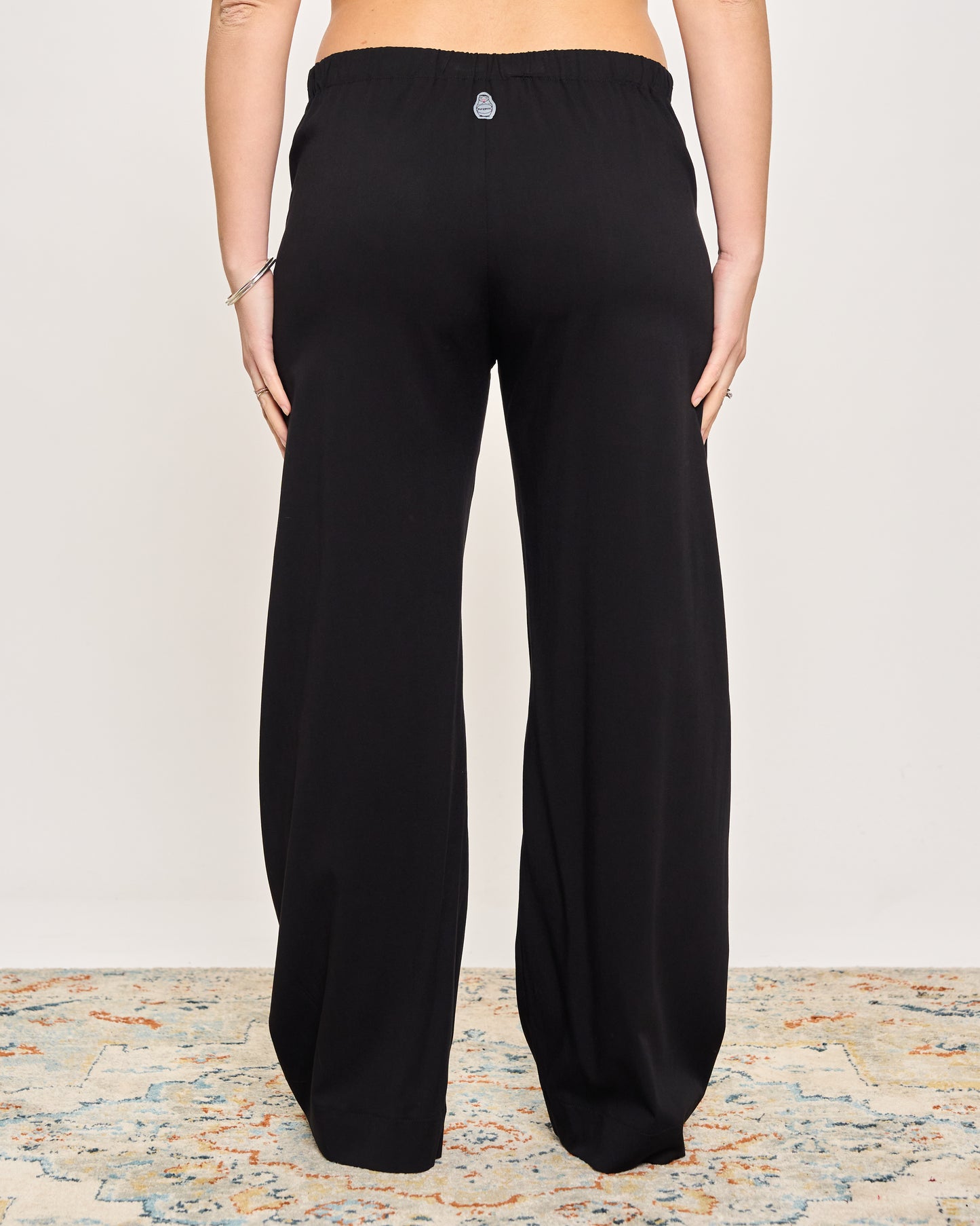 Straight Stretch Viscose Trousers
