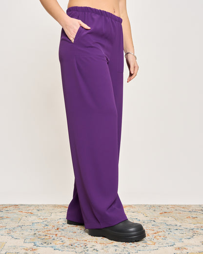Straight Stretch Viscose Trousers