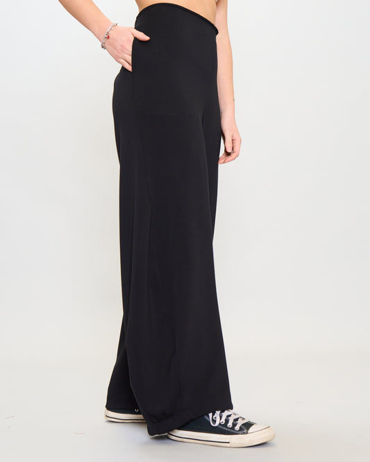 Palazzo Pants with a Rounded Hem