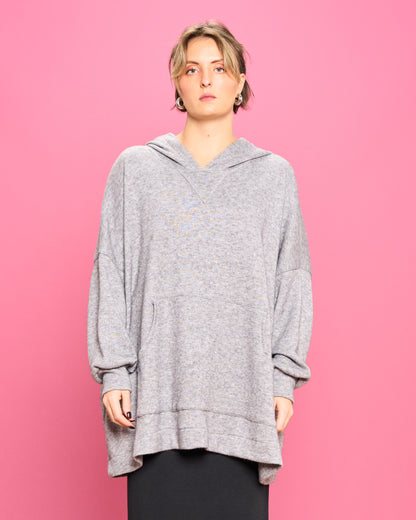 Felpa Over con Cappuccio