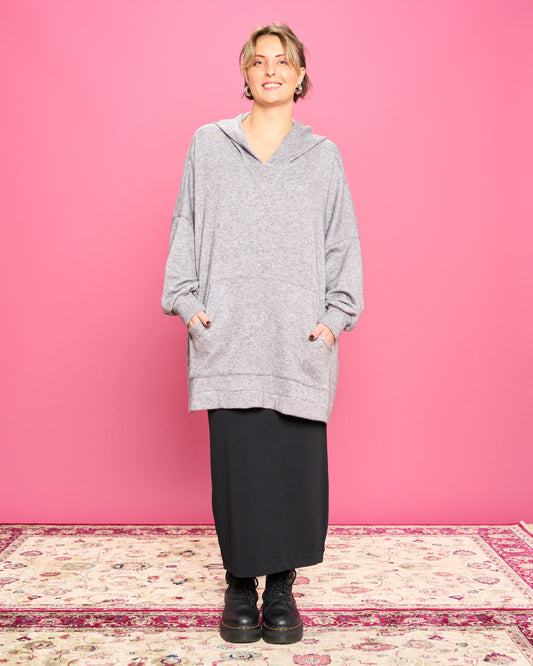 Felpa Over con Cappuccio