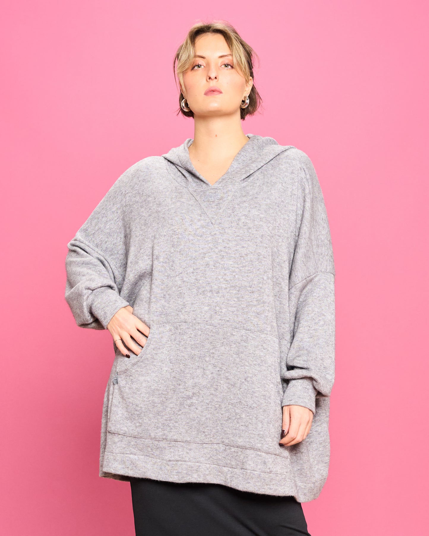 Felpa Over con Cappuccio