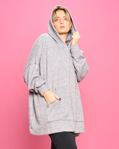 Felpa Over con Cappuccio