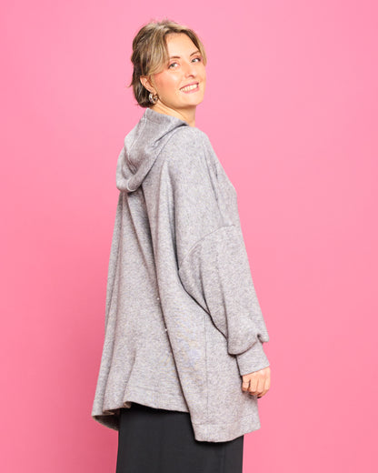 Felpa Over con Cappuccio