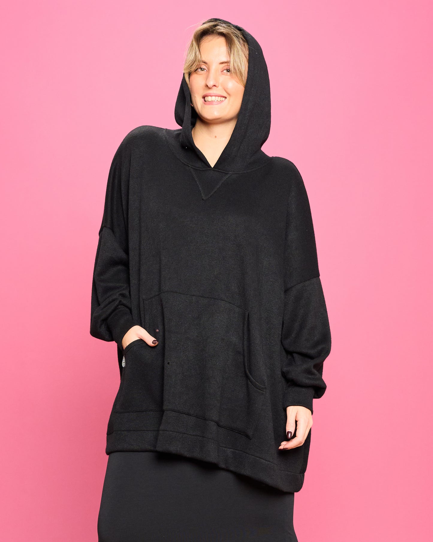 Felpa Over con Cappuccio