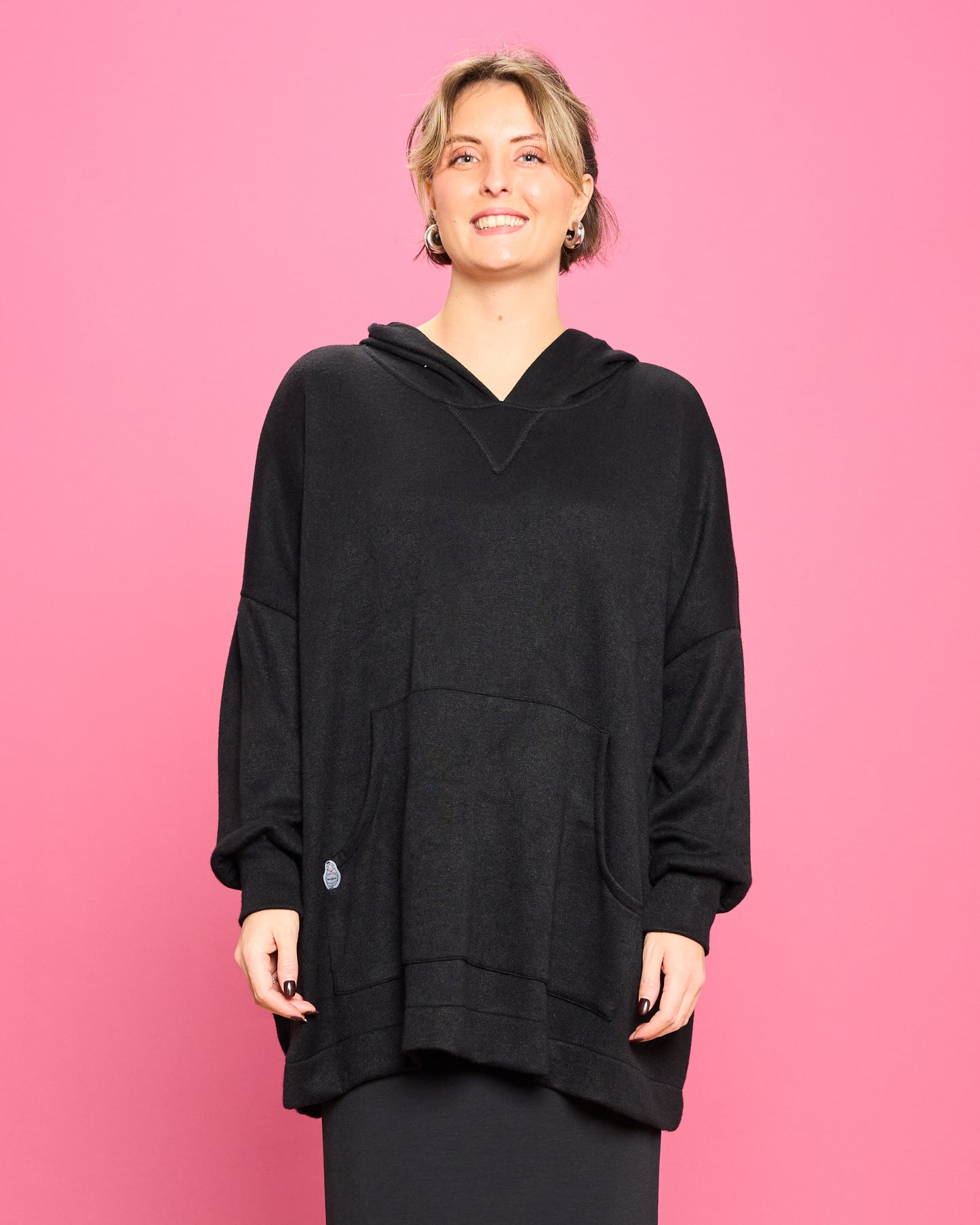 Felpa Over con Cappuccio