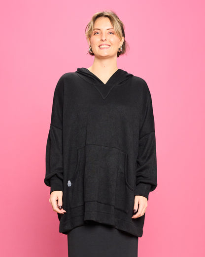 Felpa Over con Cappuccio