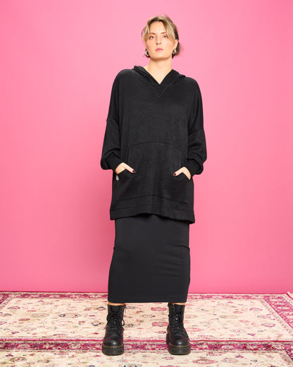 Felpa Over con Cappuccio