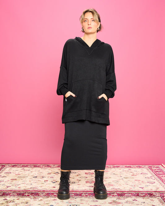 Felpa Over con Cappuccio